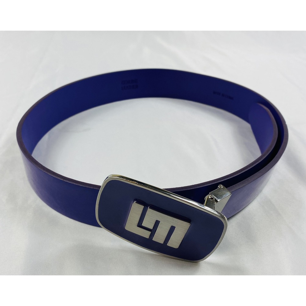 Loudmouth Golf Polished Purple Patent Leather Belt Mens Size 30 Logo Buckle